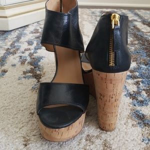 Nine west black wedge